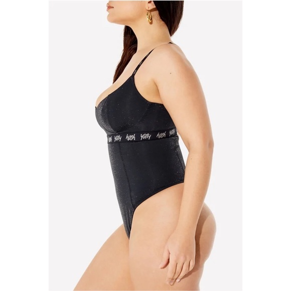 New Yitty Spotlight Shaping Demi Cup Thong Bodysuit in Shimmer black Small - Picture 3 of 7